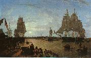 Boston Harbor as seen from Constitution Wharf, Robert Salmon